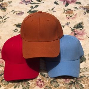 Hat Cap 3 Caps solid color